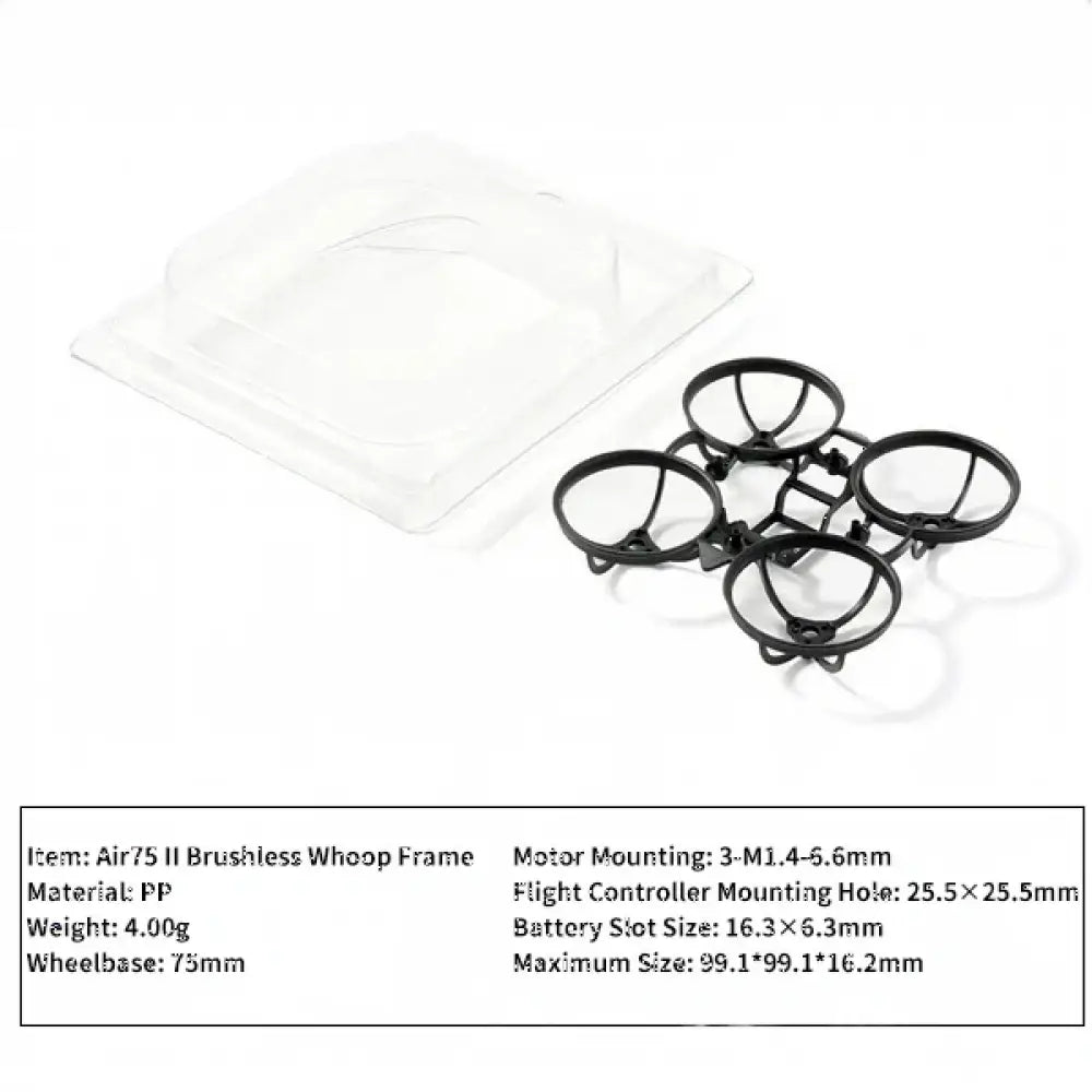 1/2 pièces BETAFPV Air75 II KIT de cadre sans brosse cadre de Drone pour GF 40mm 2 lames/GF 1611 Drone de course FPV à