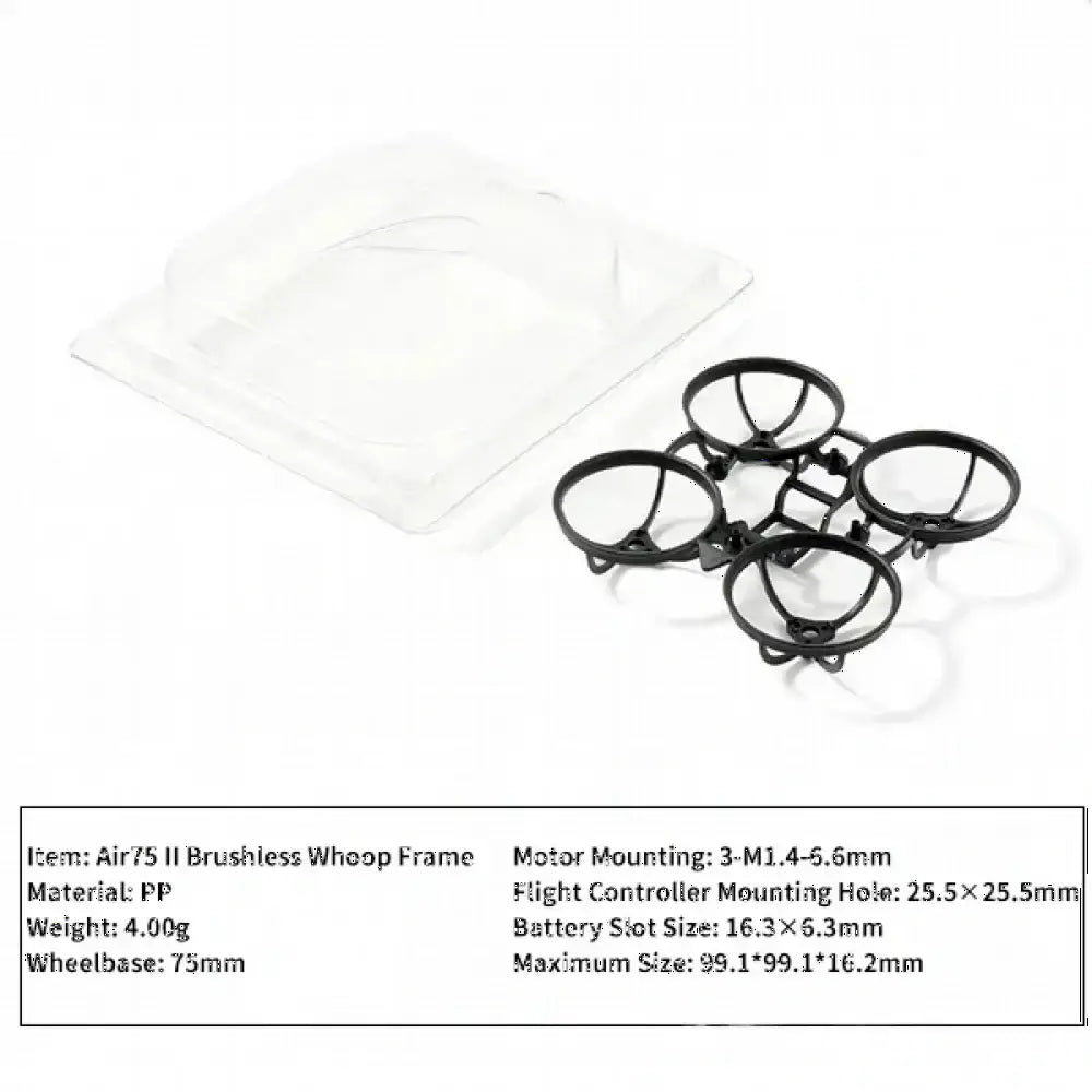 1/2 pièces BETAFPV Air75 II KIT de cadre sans brosse cadre de Drone pour GF 40mm 2 lames/GF 1611 Drone de course FPV à