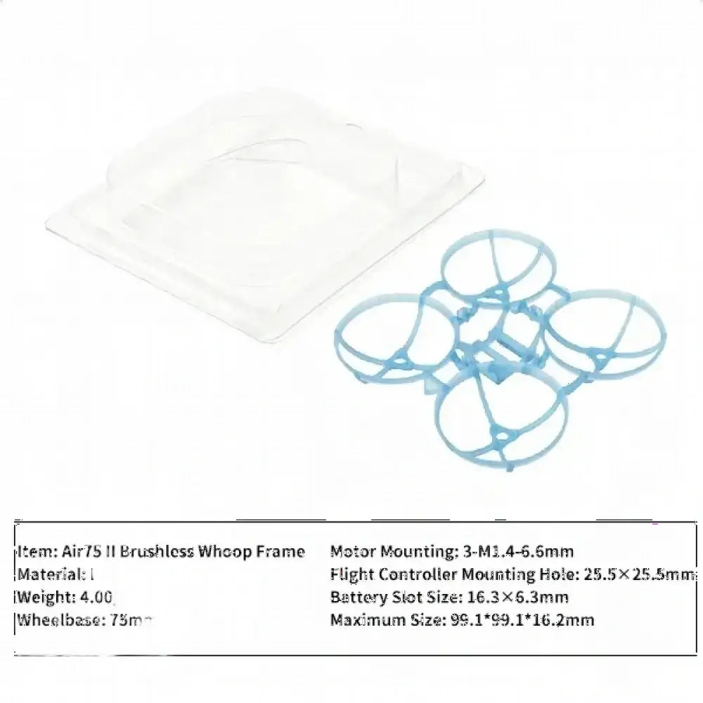1/2 pièces BETAFPV Air75 II KIT de cadre sans brosse cadre de Drone pour GF 40mm 2 lames/GF 1611 Drone de course FPV à
