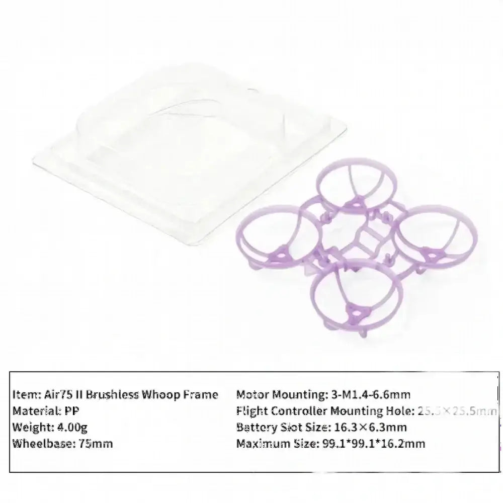 1/2 pièces BETAFPV Air75 II KIT de cadre sans brosse cadre de Drone pour GF 40mm 2 lames/GF 1611 Drone de course FPV à