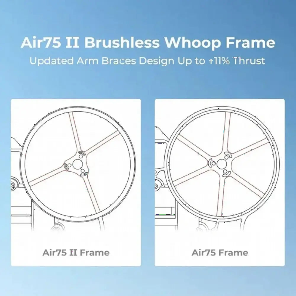 1/2 pièces BETAFPV Air75 II KIT de cadre sans brosse cadre de Drone pour GF 40mm 2 lames/GF 1611 Drone de course FPV à