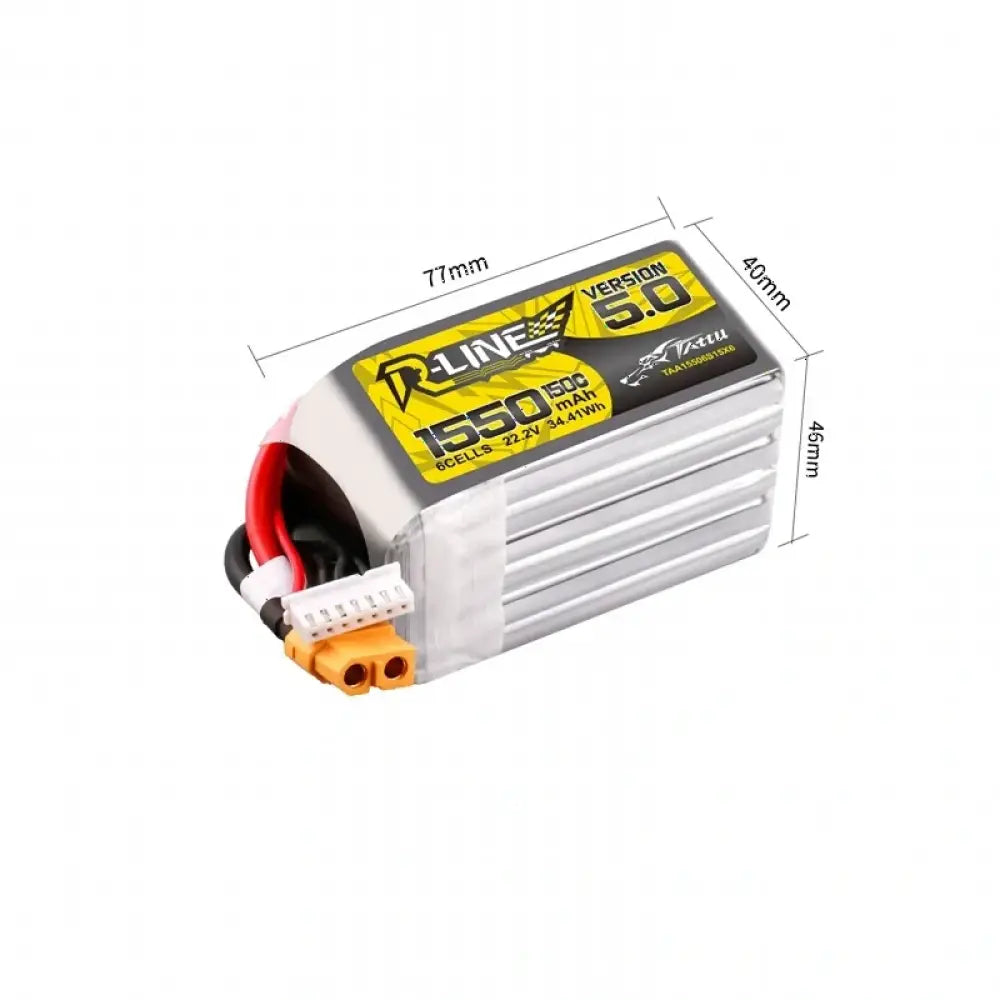 1 pièces TATTU-R-LINE 5.0 850/1050/1200/1300/1400/1550mAh 150C LiPo batterie pour hélicoptère RC quadrirotor FPV pièces