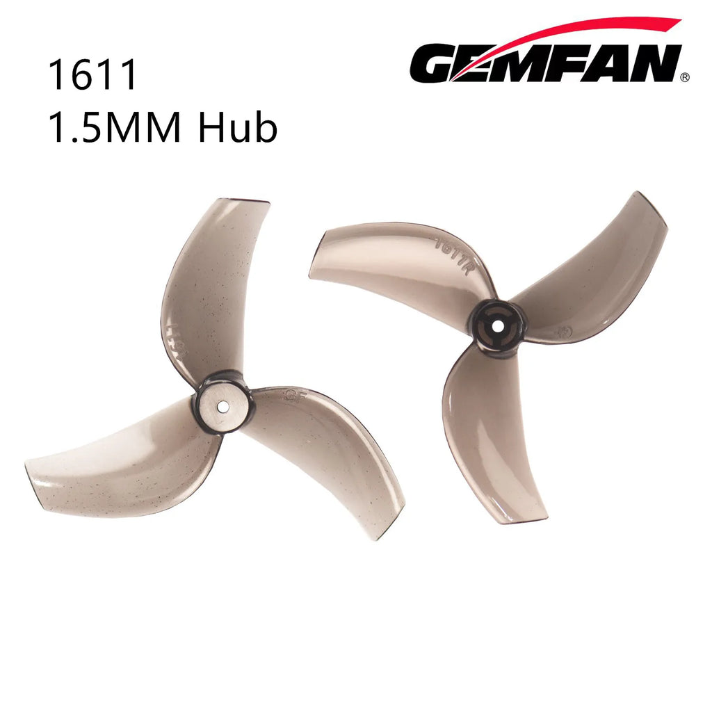 1611 Prop Gemfan 3-Blade Propeller for Tiny Whoop Mobula6 1.5mm 1mm Mounting Hub Pavo Femto 2 Inch High Speed Drone Parts 8 Pairs
