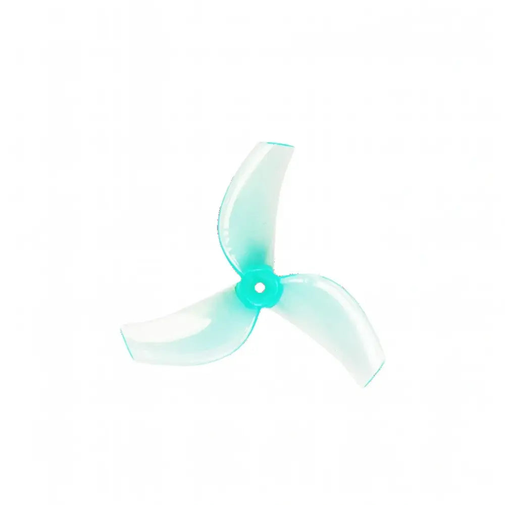 Hélice Gemfan 1611 à 3 pales, transparente bleu-vert, en PC, pour drones Tiny Whoop.