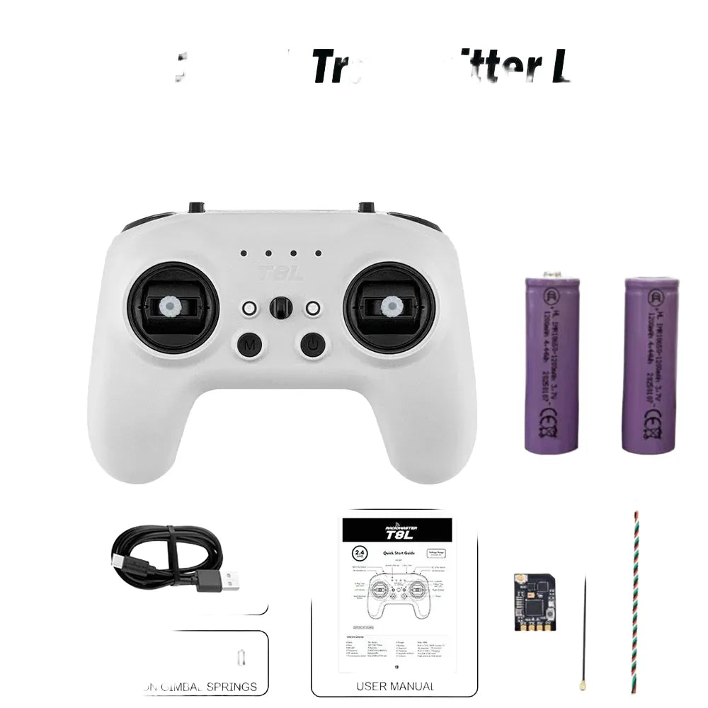 Radiocommande RadioMaster T8L ExpressLRS 2.4GHz 10CH avec transmetteur X5 Hall Gimbal, radiocommande compacte pour drone FPV