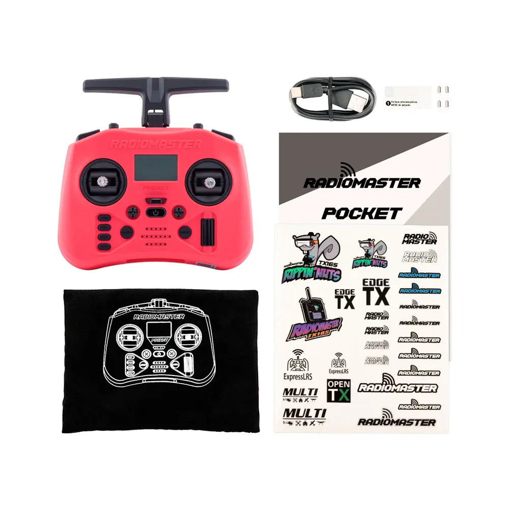 Radiomaster Pocket 2.4G Hall Gimbal ELRS/CC2500 openTX Transmitter Compact Portable Remote Control with Detachable M2 Joystick for FPV Drone