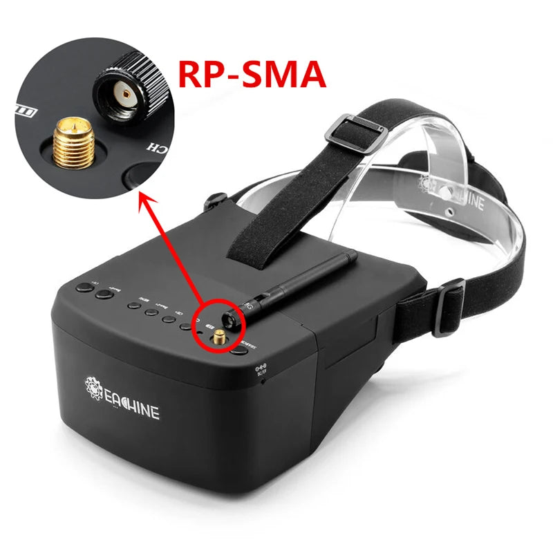 Eachine EV800 FPV Video Goggles, 5-inch 800x480 Screen, for Virtual Reality, Raceband, with Antenna, 5.8G 40CH
