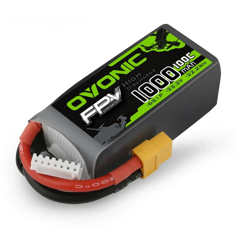 Batterie Lipo OVONIC 6S 4S 1300mAh 100C 22.2V avec connecteur XT60 pour drone de course quadricoptère RC hélicoptère