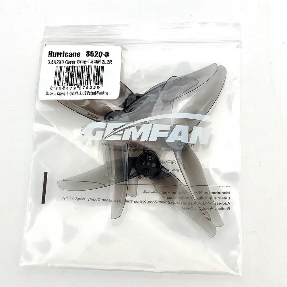4 paires Gemfan Hurricane 3520 3.5X2X3 3.5 pouces 3 pales CW CCW PC hélice pour RC FPV télécommande course Drones