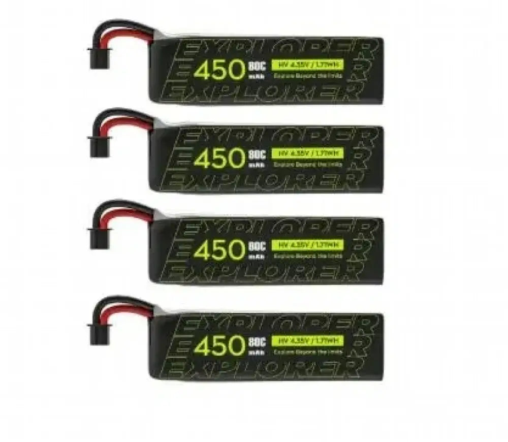 4 pièces Explorer batterie 1S HV V2 batterie 450 mAh/750 mAh/1000 mAh 80C 1S1P 4.35 V 1A A30 prise 20AWG fil de