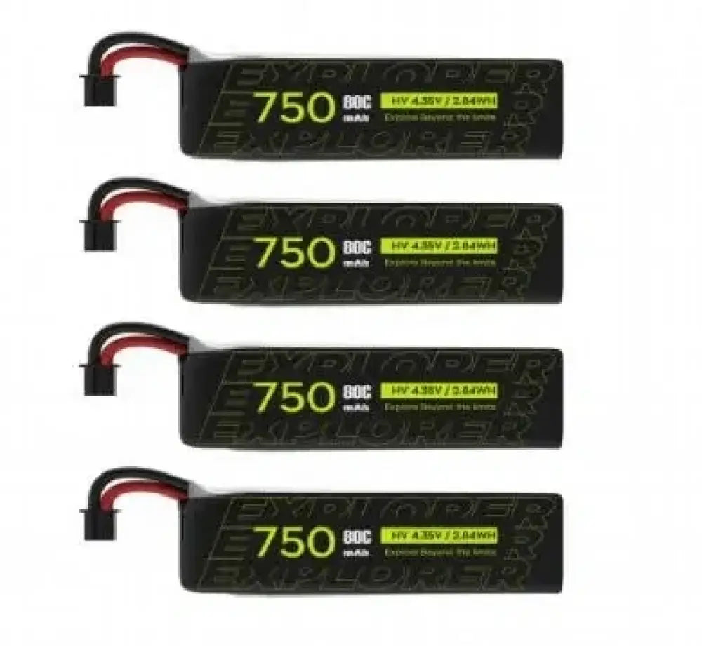 4 pièces Explorer batterie 1S HV V2 batterie 450 mAh/750 mAh/1000 mAh 80C 1S1P 4.35 V 1A A30 prise 20AWG fil de
