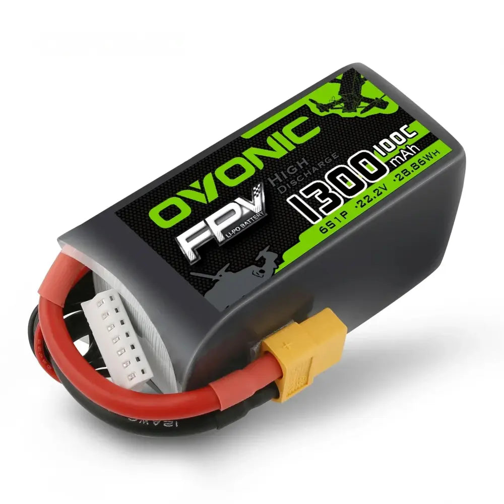 Batterie Lipo OVONIC 6S 4S 1300mAh 100C 22.2V avec connecteur XT60 pour drone de course quadricoptère RC hélicoptère