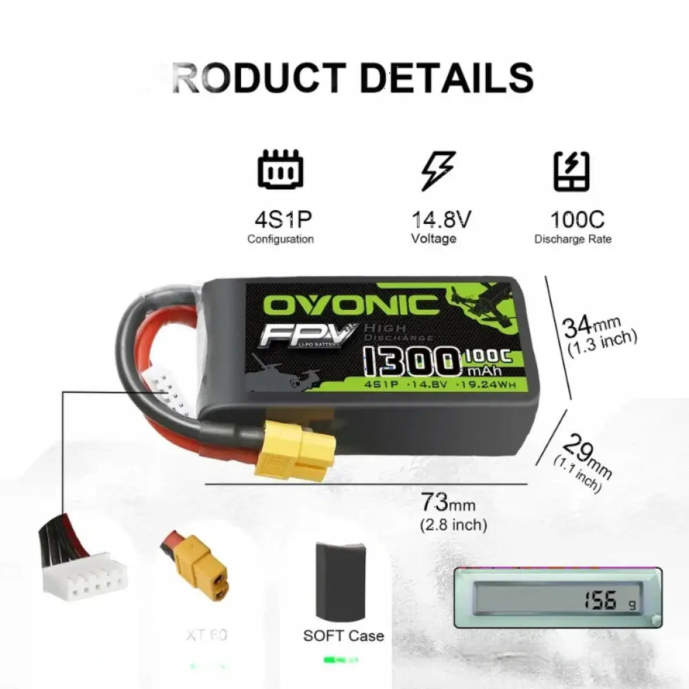 Batterie Lipo HOT OVONIC 650/850/1000/1300/1550/2200mAh 100/80/35C 3S/4S/6S pour hélicoptère RC quadricoptère drone de