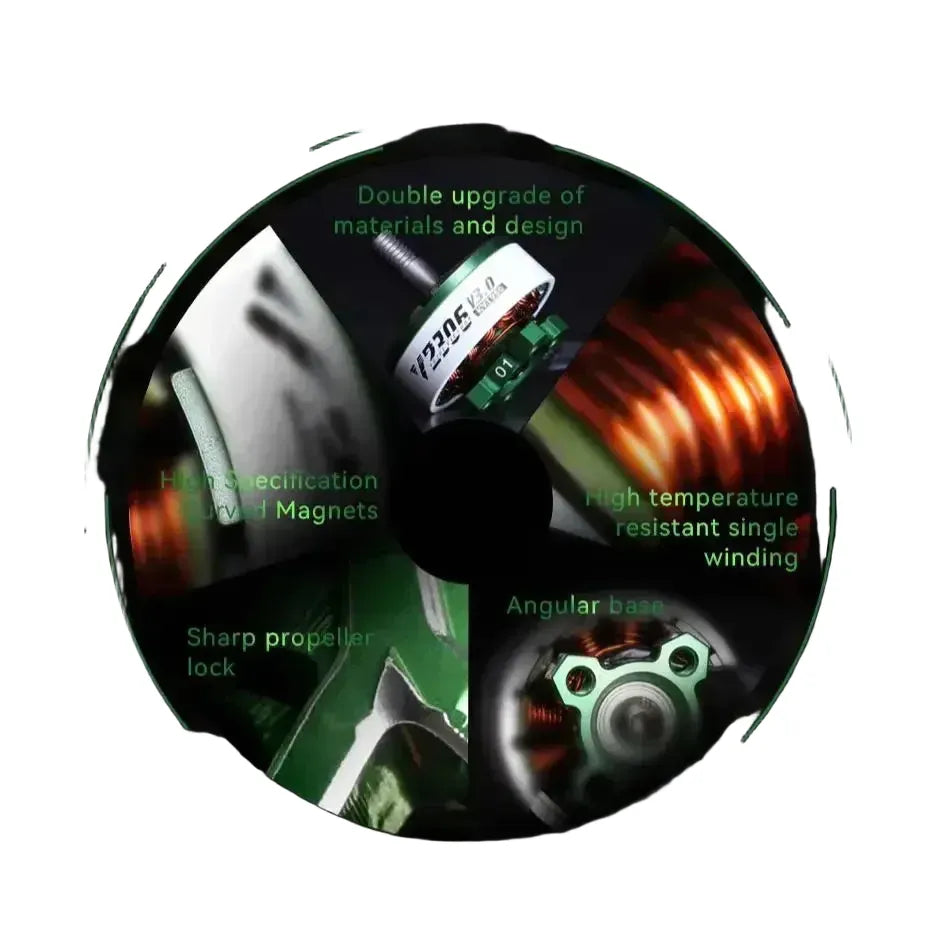 T-MOTOR HOBBY T-HOBBY Drones Velox V2306 V3 Brushless Motor Racing Freestyle Drones Brushless Motor for FPV Racing Freestyle