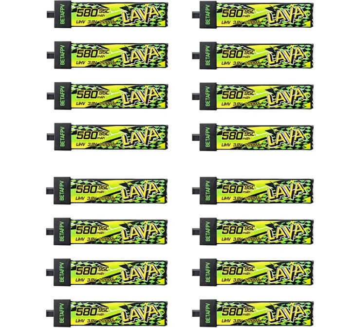 Batterie BETAFPV LAVA II 580mAh 1S 95C 3.8V BT2.0 pour Air75, Meteor75 Pro