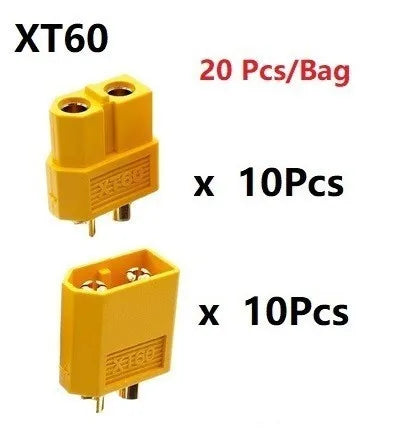 XT60 XT-60 Male Female Bullet Connectors Plugs for RC Lipo Battery Quadcopter Multicopter for Airplane Accessories Parts