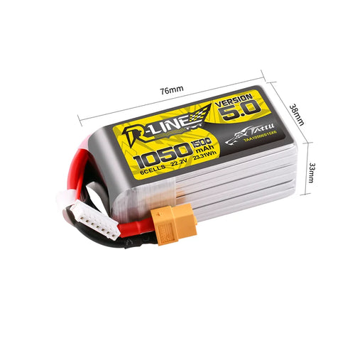 1 pièces TATTU-R-LINE 5.0 850/1050/1200/1300/1400/1550mAh 150C LiPo batterie pour hélicoptère RC quadrirotor FPV pièces de Drone de course