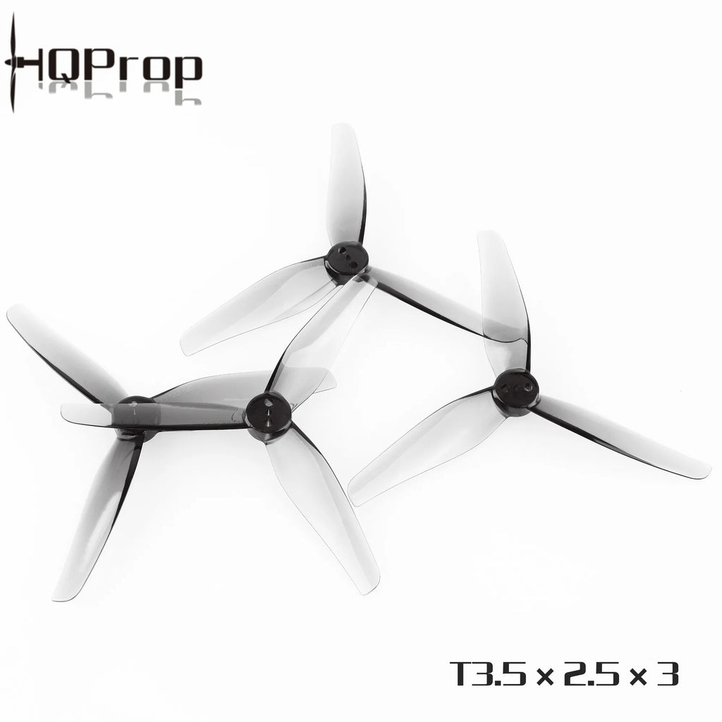 HQProp T3.5X2.5X3 3.5-inch Propeller, 4 Pairs, 3525 1.5mm Shaft, 3-Blade Props for iFlight iH3 RC, DIY, FPV Racing Drone, HQ Prop