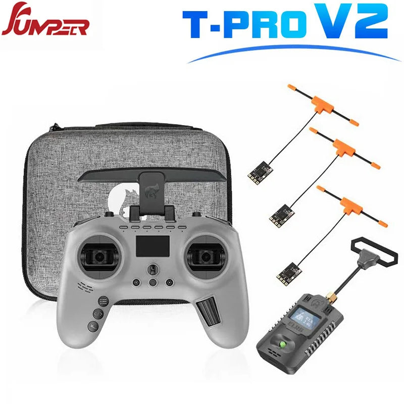 Jumper T-Pro V2 ELRS 1000mW 30dBm JP4IN1 ELRS ExpressLRS Radio Controller for Hall Gimbals Drones Multi-Protocol Flysky Aircraft