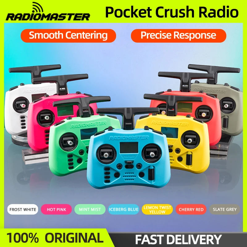 RadioMaster Pocket Crashing Radio Controller 2.4G 16CH ELRS Transmitter Hall Gimbal for RC FPV Drone Quadcopter Remote Control New