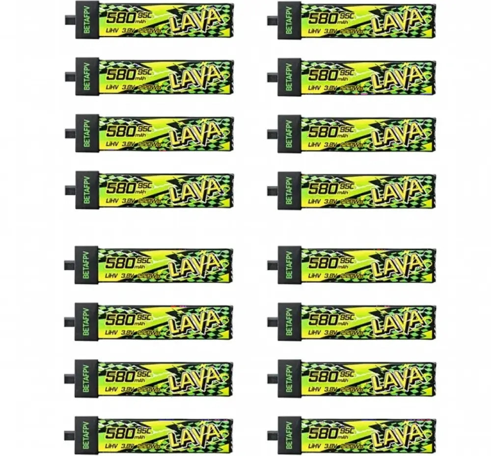 Batterie BETAFPV LAVA II 580mAh 1S 95C 3.8V BT2.0 pour Air75 Meteor75 Pro - 16PCS / China Mainland