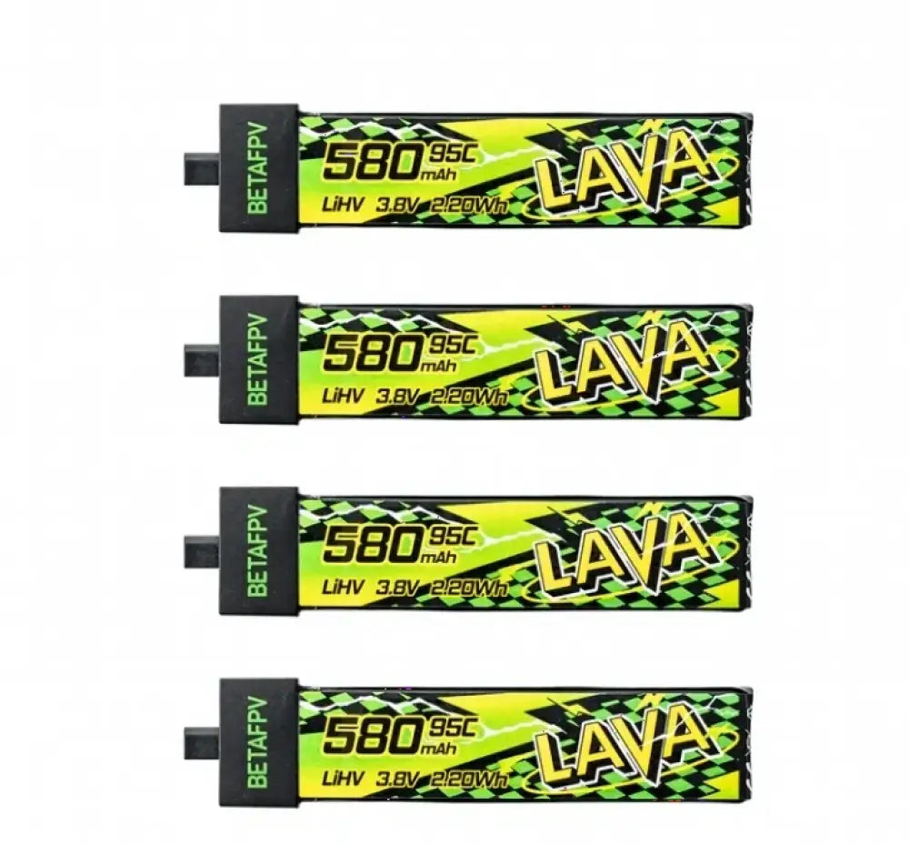 Batterie BETAFPV LAVA II 580mAh 1S 95C 3.8V BT2.0 pour Air75 Meteor75 Pro - 4PCS / China Mainland