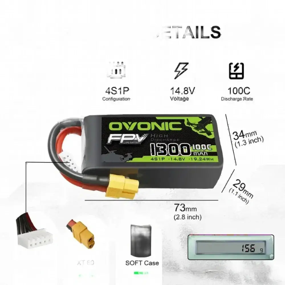 Batterie Lipo HOT OVONIC 650/850/1000/1300/1550/2200mAh 100/80/35C 3S/4S/6S pour hélicoptère RC quadricoptère drone de