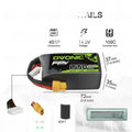 Batterie Lipo OVONIC 6S 4S 1300mAh 100C 22.2V avec connecteur XT60 pour drone de course quadricoptère RC hélicoptère