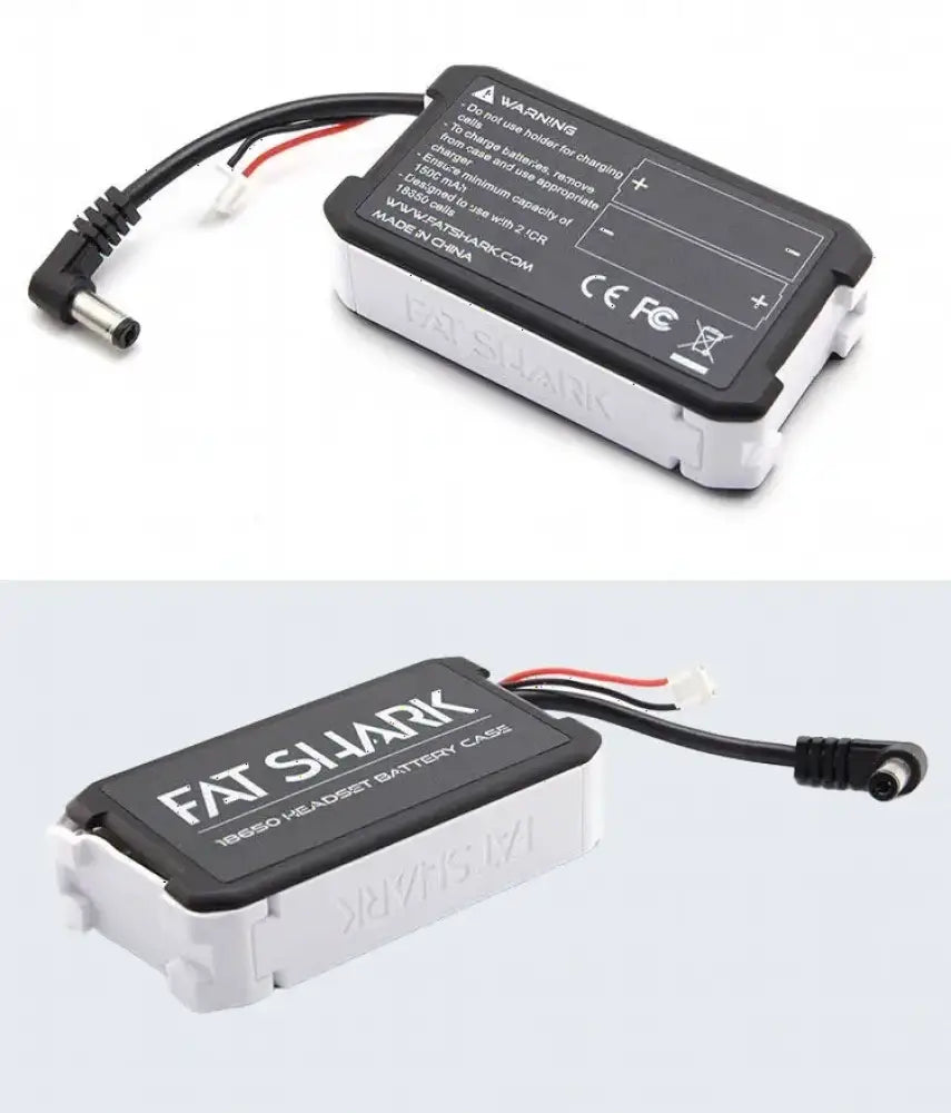 Boîtier de batterie Li-Ion Fatshark 18650 pour lunettes FatShark (sans batterie) - USB Version
