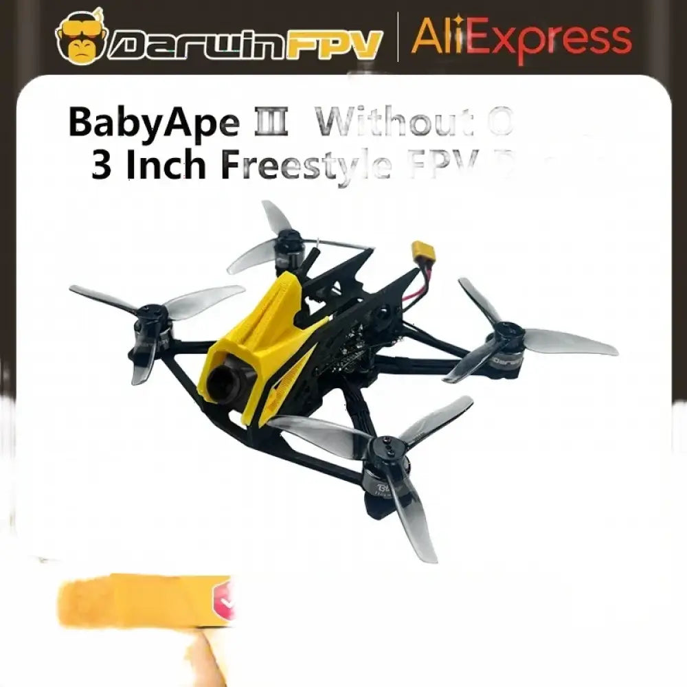Darwin FPV 3 pouces BabyApe III No O4 BNF Edition avec récepteur ELRS 2.4G intégré quadrirotor drone FPV Freestyle