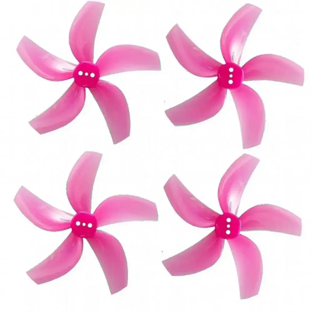 GEMFAN D63 2.5 pouces 63mm 5 pales PC hélice ouverture 1.5mm pour RC FPV course Freestyle Tinywhoop Drone - 4pcs Pink
