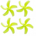 GEMFAN D63 2.5 pouces 63mm 5 pales PC hélice ouverture 1.5mm pour RC FPV course Freestyle Tinywhoop Drone - 4pcs Yellow