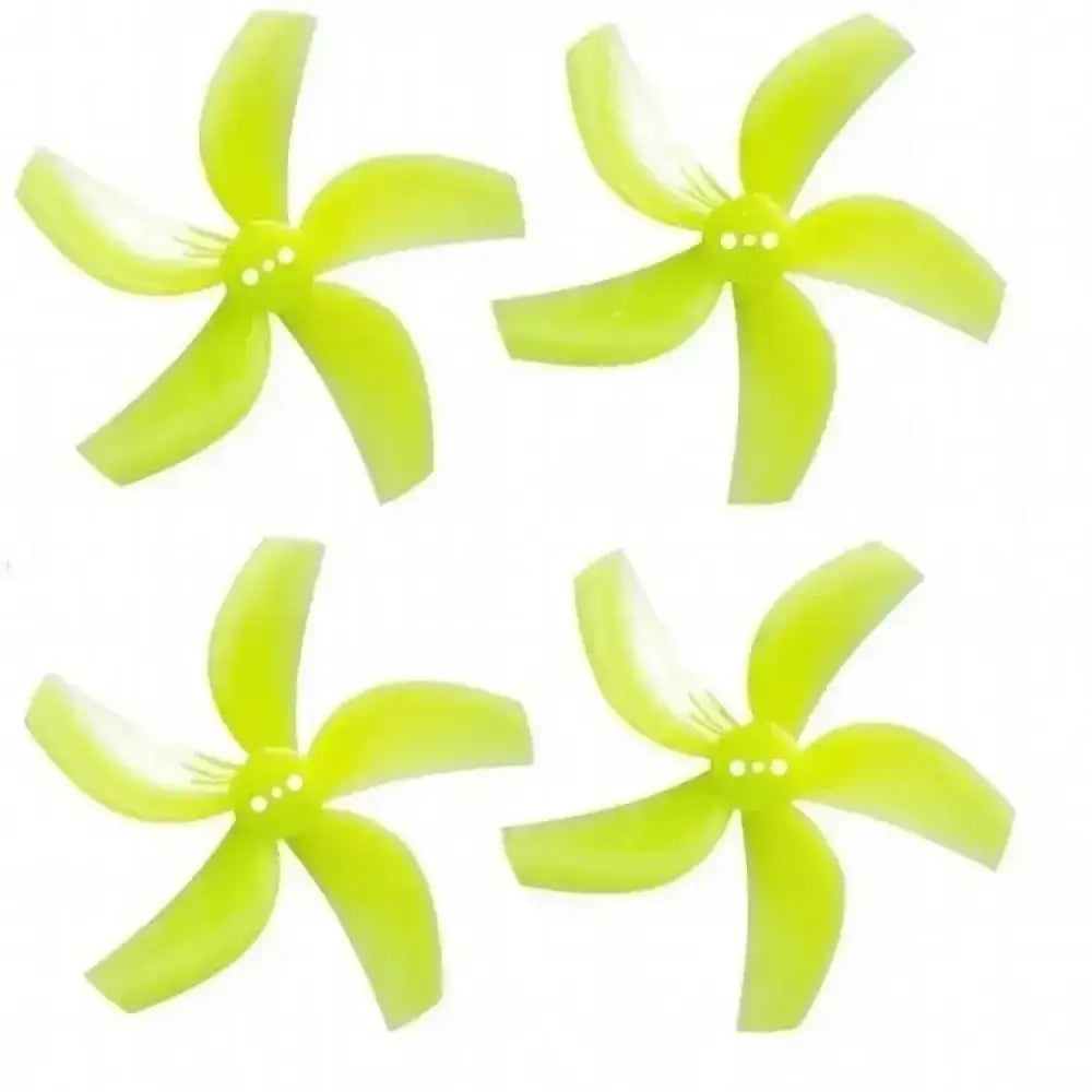 GEMFAN D63 2.5 pouces 63mm 5 pales PC hélice ouverture 1.5mm pour RC FPV course Freestyle Tinywhoop Drone - 4pcs Yellow
