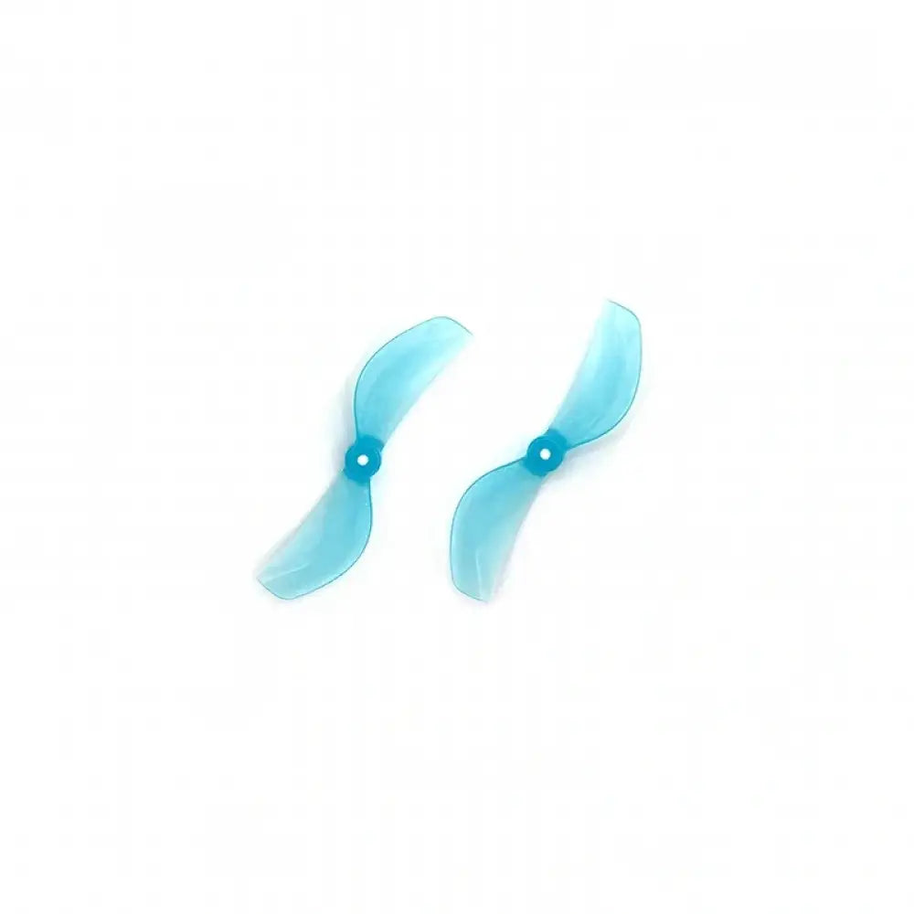 12 paires d'hélices Gemfan 45mm bleues translucides à 2 pales, montage T 1.5mm pour drones FPV.