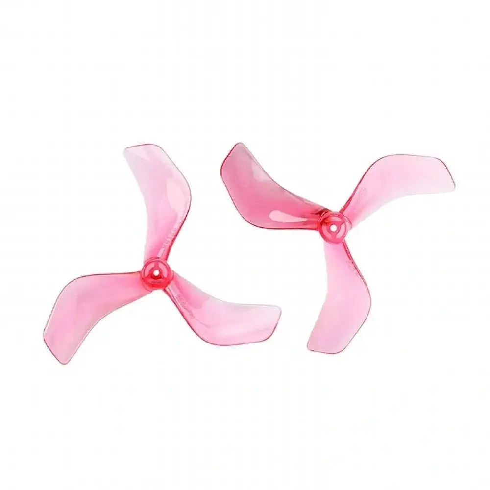 Deux hélices de drone Gemfan 2216 roses translucides à 3 pales pour FPV O3/O4 Air Unit.