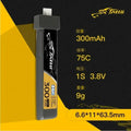 Mise à niveau de la batterie Lipo TATTU 75C 1S 300mAh 3.8V pour hélicoptère RC quadrirotor FPV pièces de Drone de