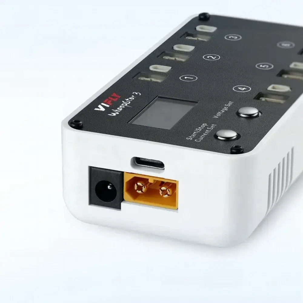 NOUVEAU VIFLY WhoopStor 3 V3 6 Ports 1S LIPO veHV Chargeur de Batterie Déchargeur Stockage LCD TYPE-C DC cruc60 Pour RC
