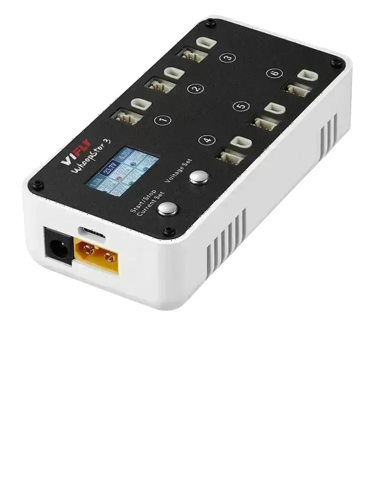 NOUVEAU VIFLY WhoopStor 3 V3 6 Ports 1S LIPO veHV Chargeur de Batterie Déchargeur Stockage LCD TYPE-C DC cruc60 Pour RC