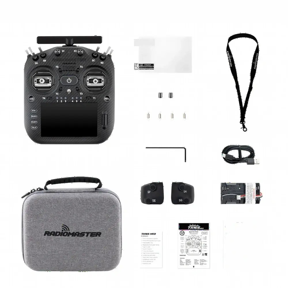 Radio contrôleur RadioMaster TX16S MK3 MAX 2.4G/900M 16CH ELRS en stock pour drone FPV quadricoptère - Black ELRS M2