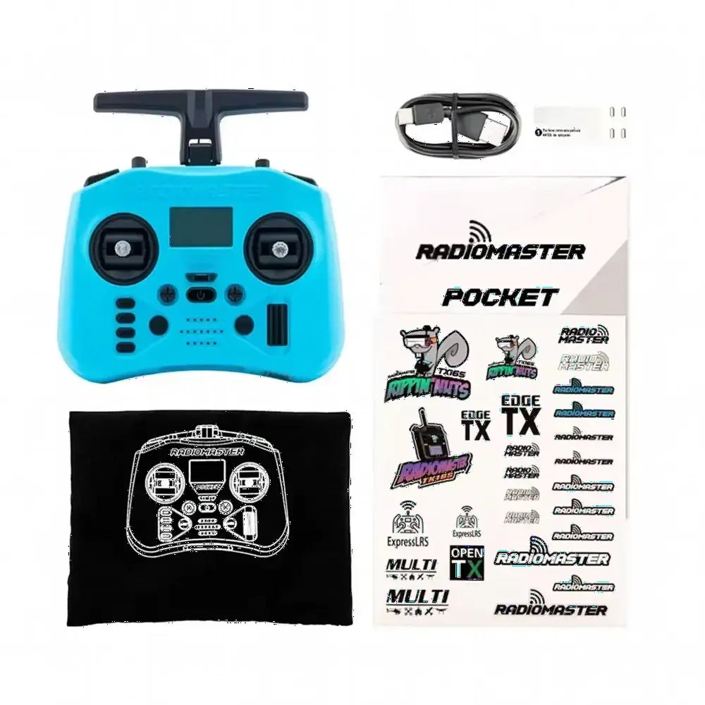 Radiomaster Pocket télécommande FPV Traverse modèle d’avion Portable personnalisé protocole Elrs CC2500 - ELRS Blue M2