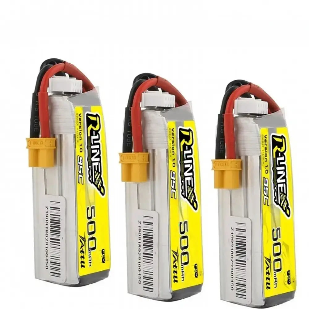 Salle de bain T TATTU R-LINE 1.0 95C 500mAh 11.1V Lipo Batterie Pour RC Hélicoptère Quadcopter FPV Racing Drone Pièces