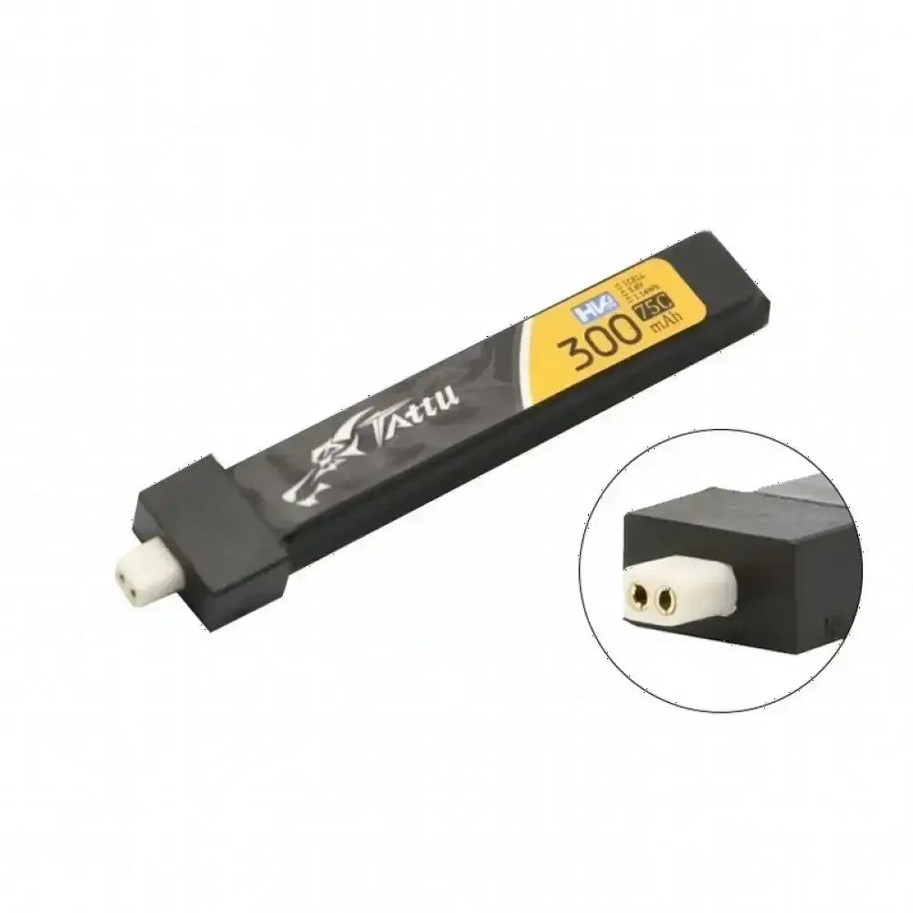 TATTU 300mAh 75C 3.8V batterie Lipo pour hélicoptère RC quadrirotor FPV pièces de Drone de course avec prise BT2.0 1S